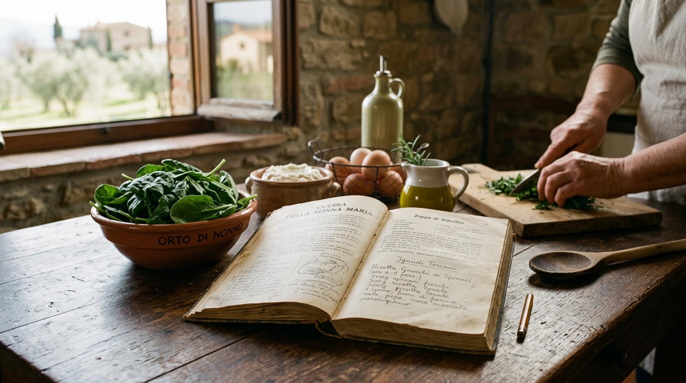 La ricetta è scritta a matita sul margine di un libro