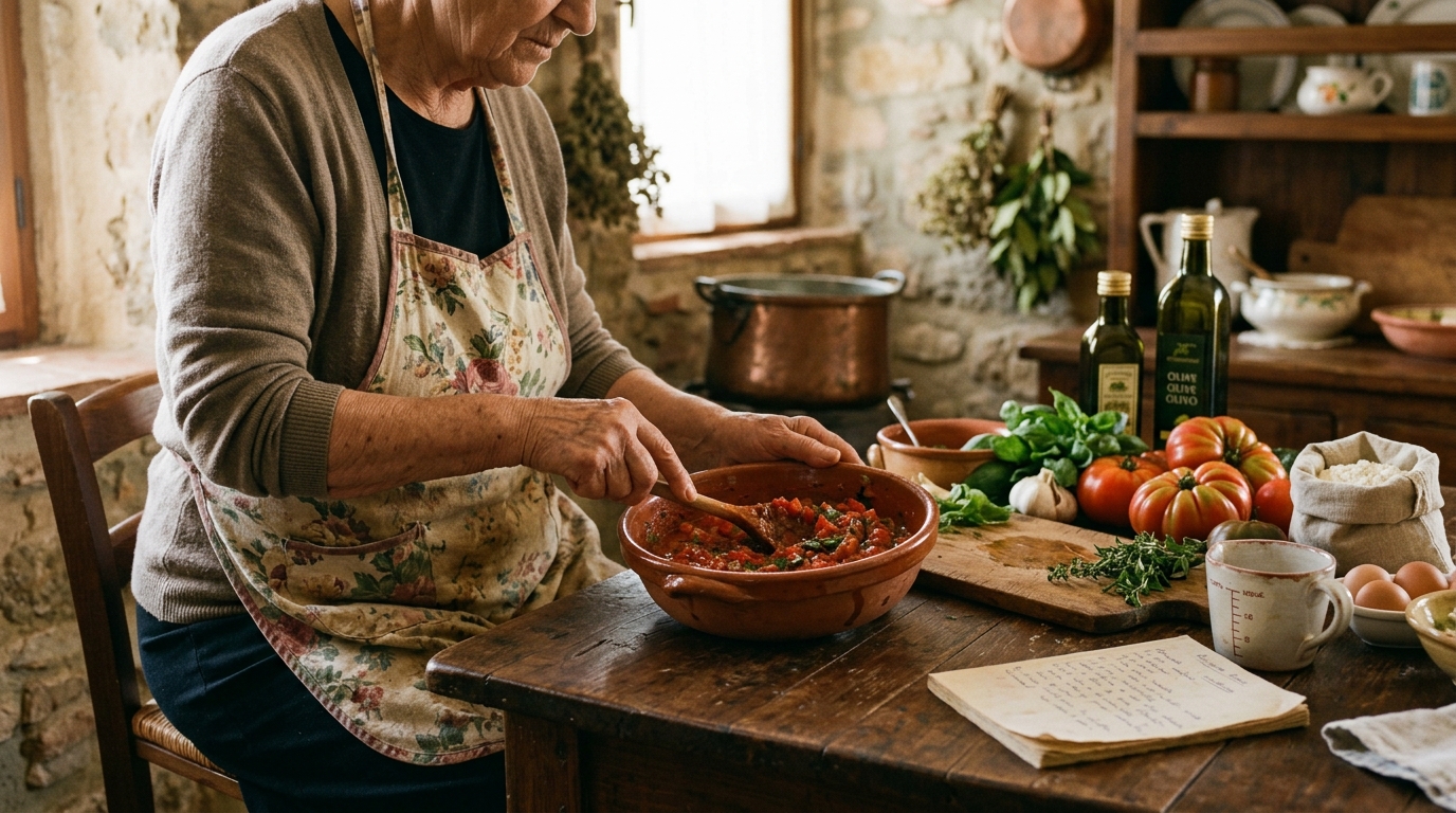 La signora Teresa non condivide mai la ricetta intera