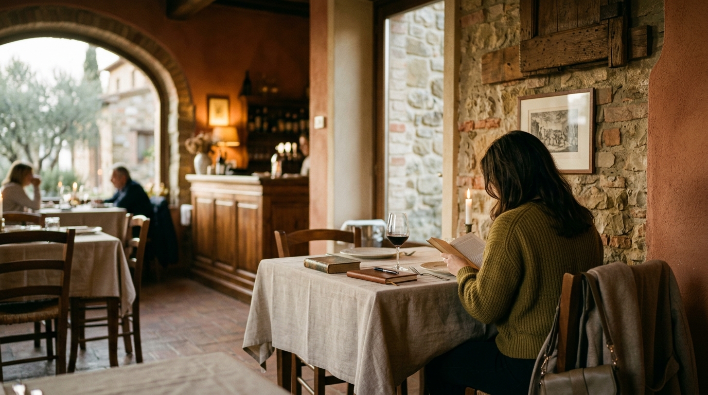 Il tavolo in fondo alla sala
